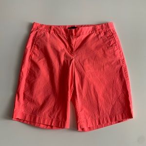 J.Crew Lightweight Bermuda Shorts Neon Pink Flat Front Size 8